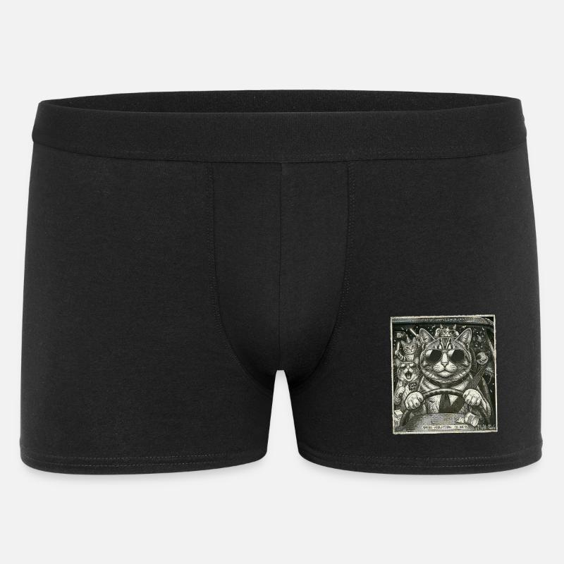 Cat flashed - Men's Boxer Shorts - black