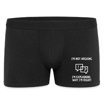 J’explique pourquoi j’ai raison - Boxer Homme - noir - Devant