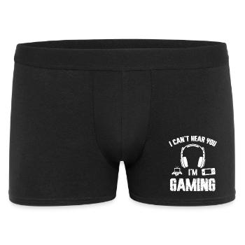 I Can't Hear You I'm Gaming – Funny Gamer Tee - Men's Boxer Shorts - black - Front