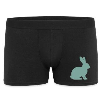 Silhouette de lapin - Boxer Homme - noir - Devant