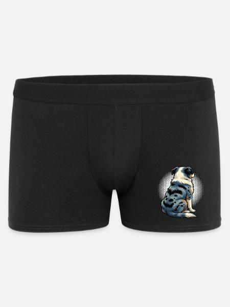 Australian Shepherd Aussie Aussiebesitzer Aussies - Männer Boxer Shorts - Schwarz