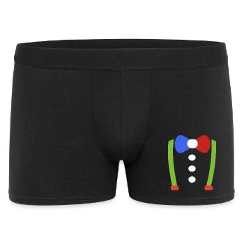 Suspenders Bow Tie Clown Nerd Carnival Costume - Men's Boxer Shorts - black - Front