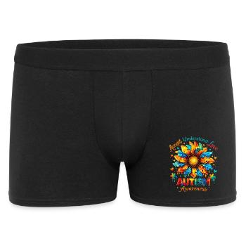 Sensibilisation Autisme Tournesol | Cadeau Coloré - Boxer Homme - noir - Devant