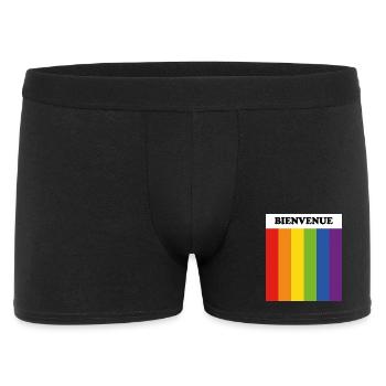 LGBT welcome Bienvenue French safe space gay ally - Men's Boxer Shorts - black - Front