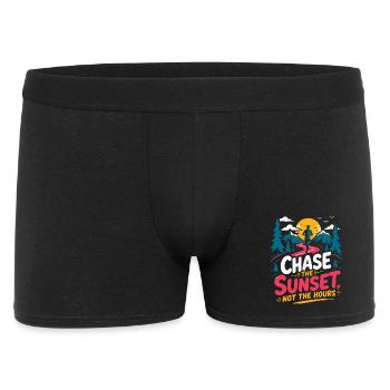 Trail Running - Chase The Sunset Not the Hours - Men's Boxer Shorts - black - Front