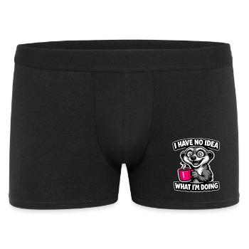 Je n’ai aucune idée de ce que je fais, café au raton laveur - Boxer Homme - noir - Devant