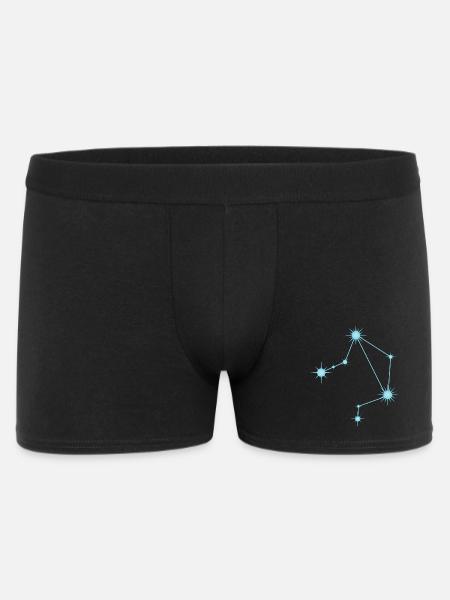 Waagestern, Sternbild, Tierkreiszeichen, Pastellblau - Männer Boxer Shorts - Schwarz