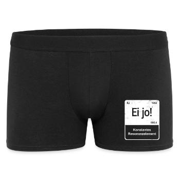 Ei jo! - Saarländisch für Profis - Element-Kachel - Männer Boxer Shorts - Schwarz - Vorne