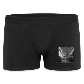 Lost Place Moose Art noir & blanc Crime animalier - Boxer Homme - noir - Devant