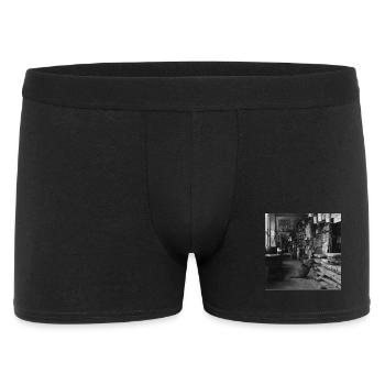 Beaver in the Wood Shop Vintage Retro Animal Crime - Men's Boxer Shorts - black - Front