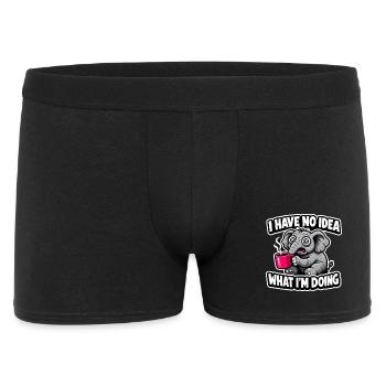 I Have No Idea Elephant Gift for Coffee Fans - Men's Boxer Shorts - black - Front