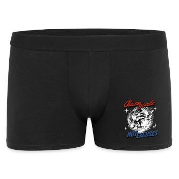 Fußball Shirt – Chase Goals Not Excuses - Männer Boxer Shorts - Schwarz - Vorne