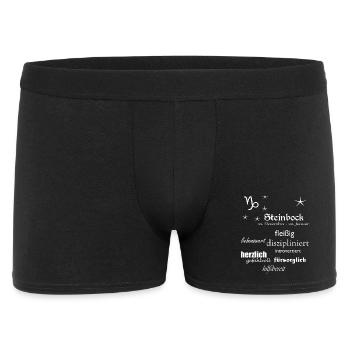 Steinbock_Sternzeichen - Männer Boxer Shorts - Schwarz - Vorne