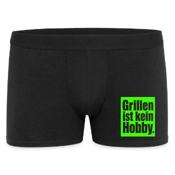 BBQ Spruch Geschenk für Männer & Papa Grillfans - Männer Boxer Shorts - Schwarz - Vorne