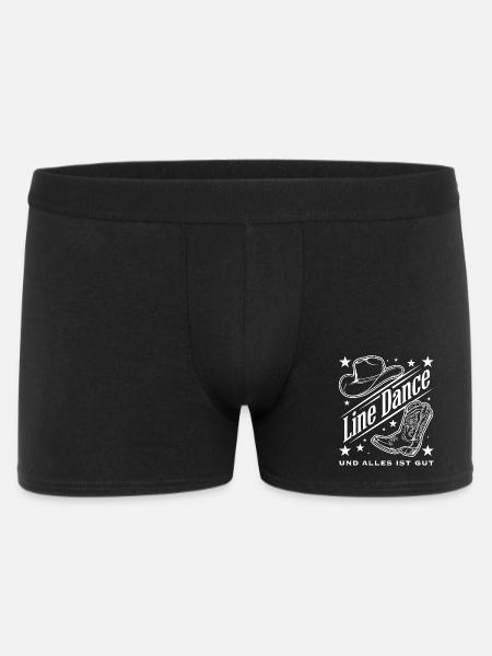Line Dance Cowboy Spirit - Männer Boxer Shorts - Schwarz