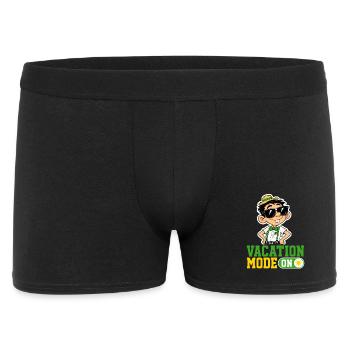 Vacation Mode On Katze Urlaub Spruch Hawaii - Männer Boxer Shorts - Schwarz - Vorne