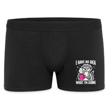 I Have No Idea What I'm Doing Erdmännchen Kaffee - Männer Boxer Shorts - Schwarz - Vorne