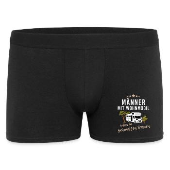 Männer mit Wohnmobil haben die schönsten Frauen - Männer Boxer Shorts - Schwarz - Vorne