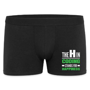 Coding Happiness Programmierer - Männer Boxer Shorts - Schwarz - Vorne
