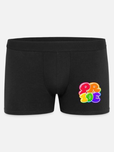 Pride Bubble Rainbow CSD Shirt Sticker - Men's Boxer Shorts - black