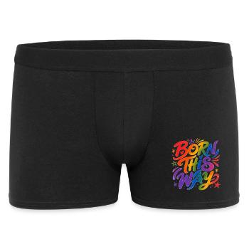 Born This Way : fierté arc-en-ciel CSD - Boxer Homme - noir - Devant