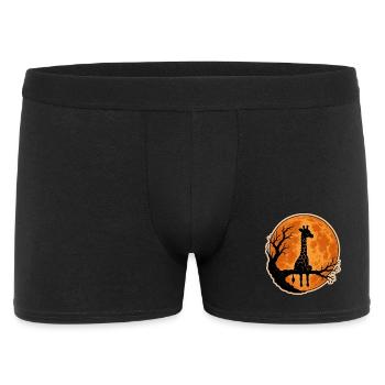 Giraffe with Full Moon Classic Halloween T-Shirt - Men's Boxer Shorts - black - Front