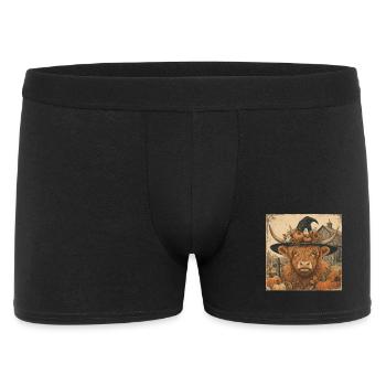 Vache écossaise Sweat à capuche d’Halloween Vache Vintage - Boxer Homme - noir - Devant