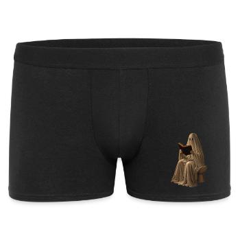 Ghost Reads Book Toilet Hoodie Halloween Retro - Men's Boxer Shorts - black - Front