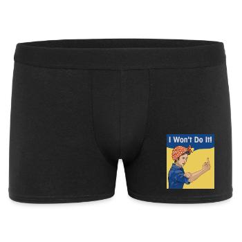 Ich werde es nicht tun - Männer Boxer Shorts - Schwarz - Vorne