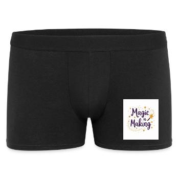 Magie in der Entstehung - Männer Boxer Shorts - Schwarz - Vorne