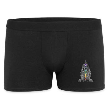 Yoga Chakra Energy Lotus Flower Buddha Tattoo Girl - Men's Boxer Shorts - black - Front