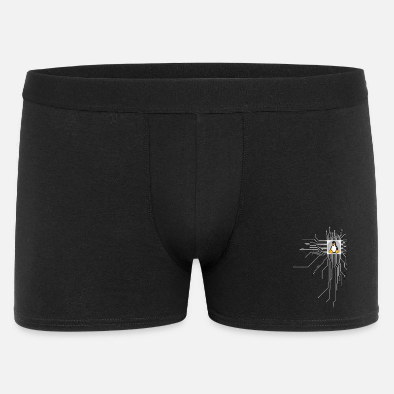 board Penguin Core Heart Computer pc Nerd program - Men's Boxer Shorts - black