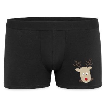 Elch - Männer Boxer Shorts - Schwarz - Vorne
