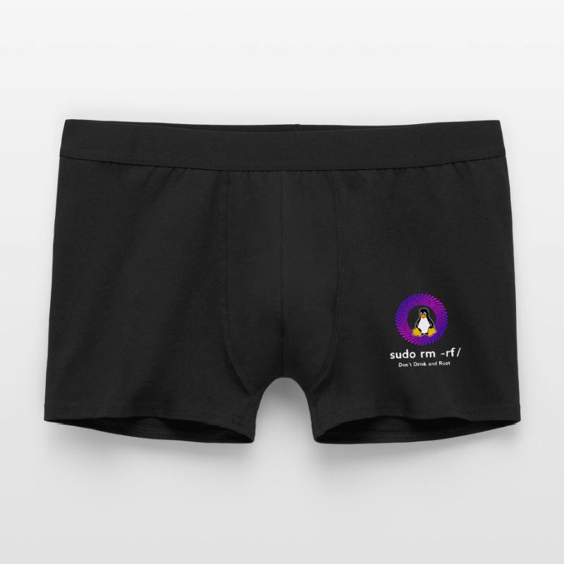 Computer Sys admin Pinguin Nerd pc sudo rm -rf cod Männer Boxer Shorts