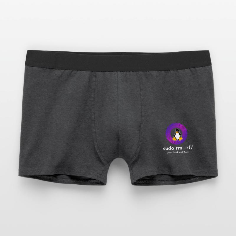 Computer Sys admin Pinguin Nerd pc sudo rm -rf cod Männer Boxer Shorts