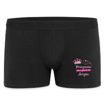Ärztin Prinzessin Beruf Frau fee Krone beste mama - Männer Boxer Shorts - Schwarz - Vorne