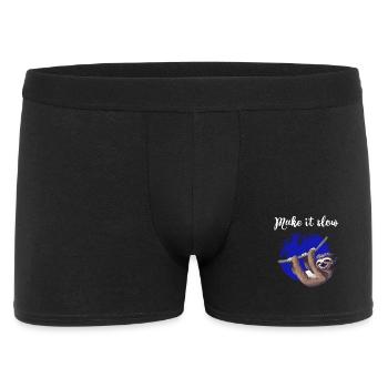 sloth make it slow paresseux lent Nerd pc chill - Boxer Homme - noir - Devant