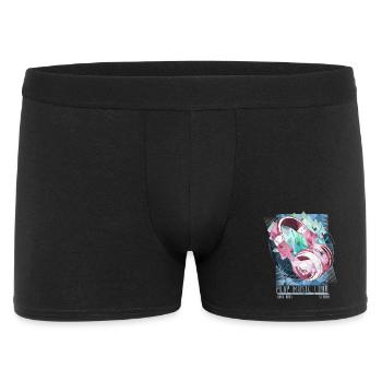 Play Music Loud - das Party Shirt für Musiker - Männer Boxer Shorts - Schwarz - Vorne