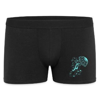 Qualle Meerestier Neon fisch Strand - Männer Boxer Shorts - Schwarz - Vorne