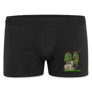 wolf 2 - Men's Boxer Shorts - black - Front