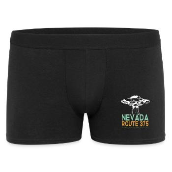 UFO - Nevada Route 375 - Männer Boxer Shorts - Schwarz - Vorne
