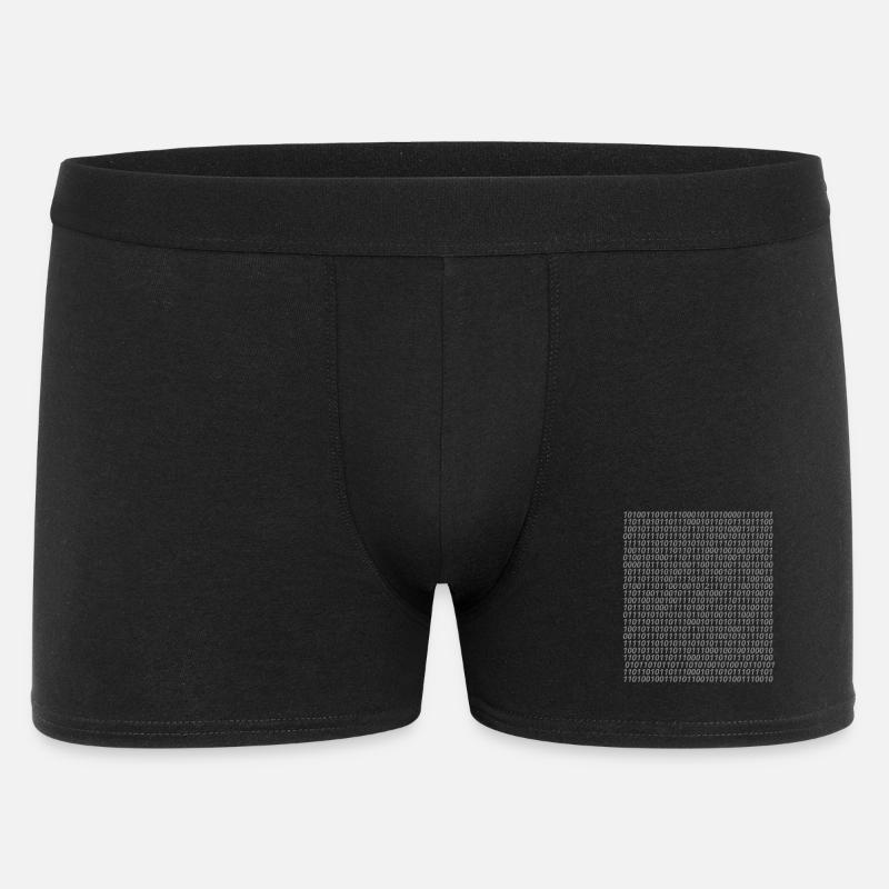 Logo de code binaire - Boxer Homme - noir