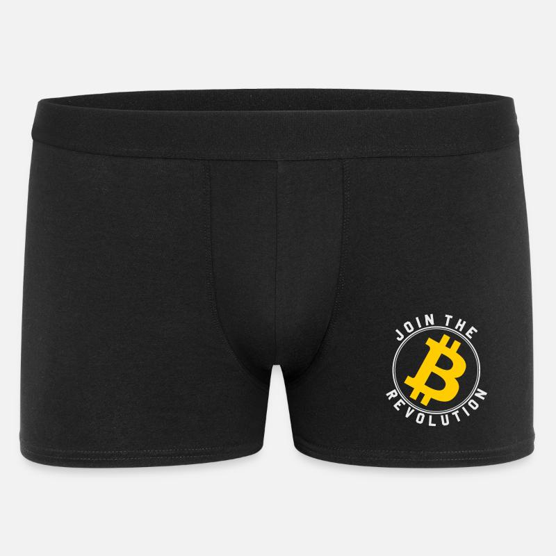 Das Bitcoin Revolutionszeichen - Männer Boxer Shorts - Schwarz