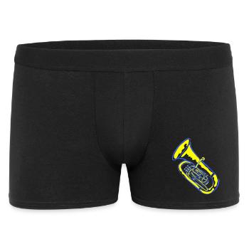 Tuba music in neon colors - Men's Boxer Shorts - black - Front