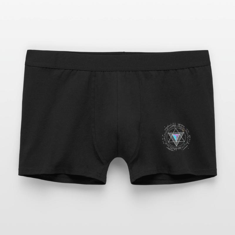 nerd CPU pyramide illuminati game wow hacker code Männer Boxer Shorts