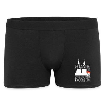 Köln Home Is Where The Dom Is Kölner Karneval Köln - Männer Boxer Shorts - Schwarz - Vorne
