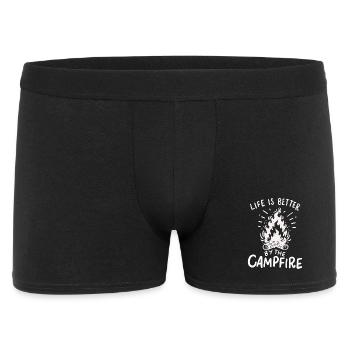 Camping - Life Is Better By The Campfire - Men's Boxer Shorts - black - Front