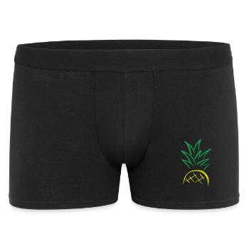 Ananas Sketch – Fresh Fruit Graphic - Männer Boxer Shorts - Schwarz - Vorne