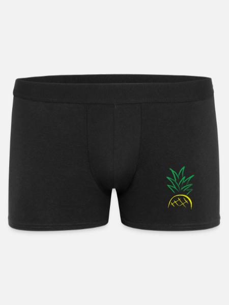 Pineapple Sketch – Fresh Fruit Graphic - Men's Boxer Shorts - black