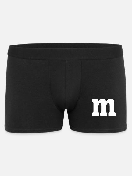 Funny Group Costume Letter M Costume Carnival - Men's Boxer Shorts - black